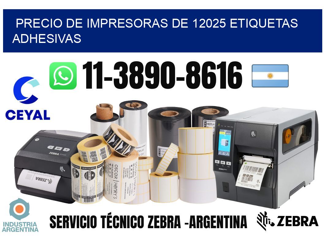 precio de impresoras de 12025 etiquetas adhesivas