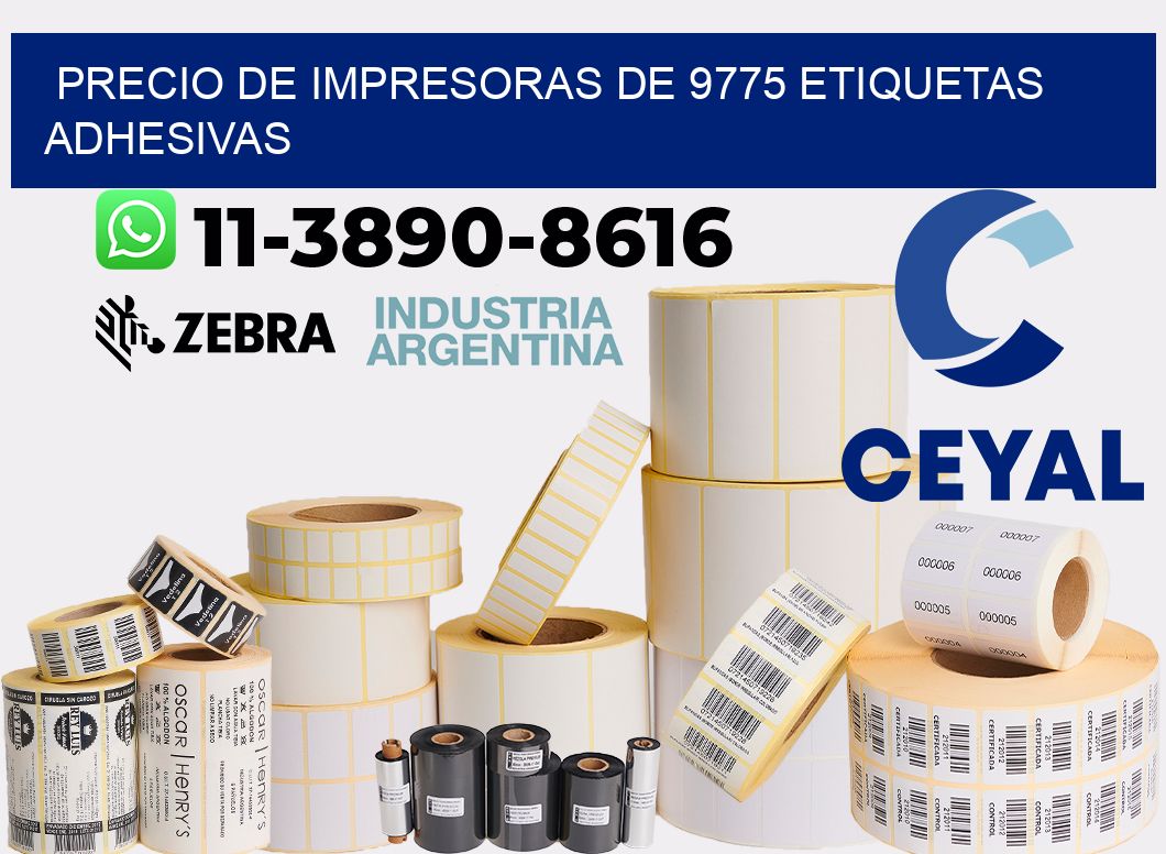 precio de impresoras de 9775 etiquetas adhesivas