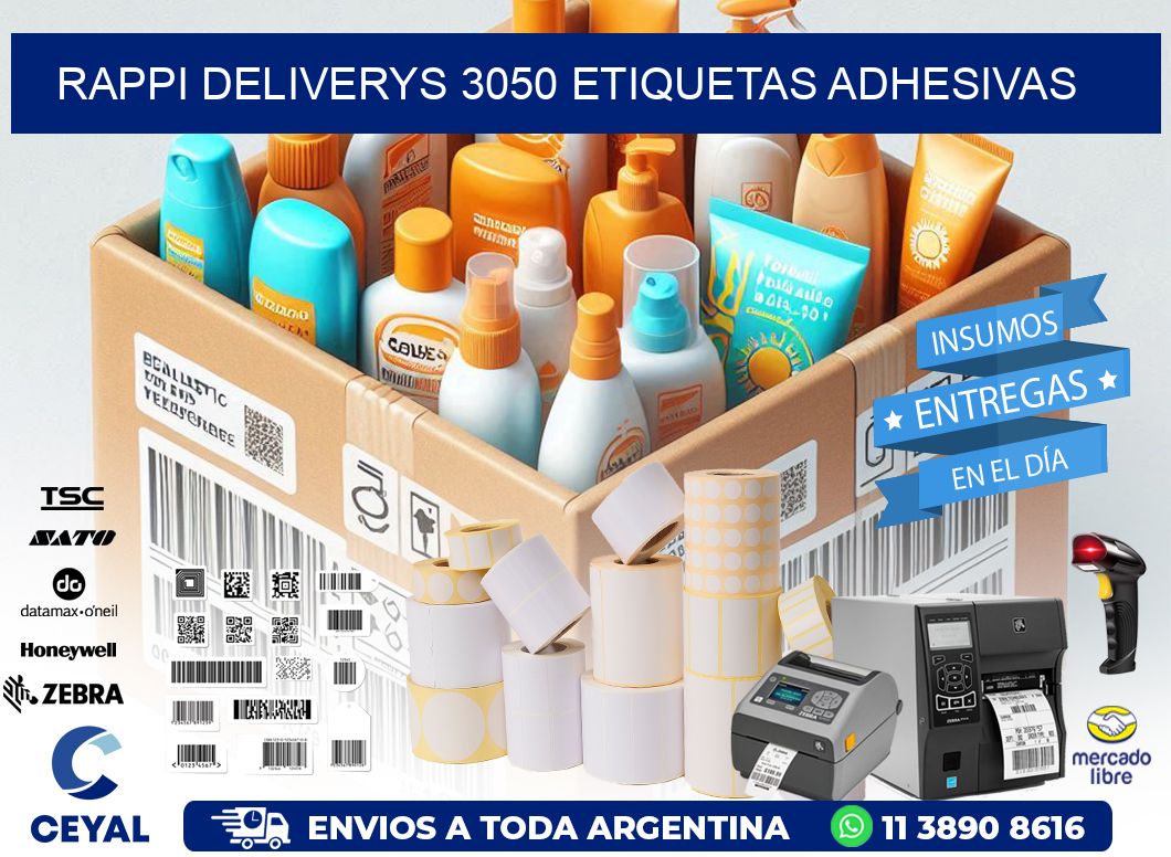 rappi deliverys 3050 etiquetas adhesivas