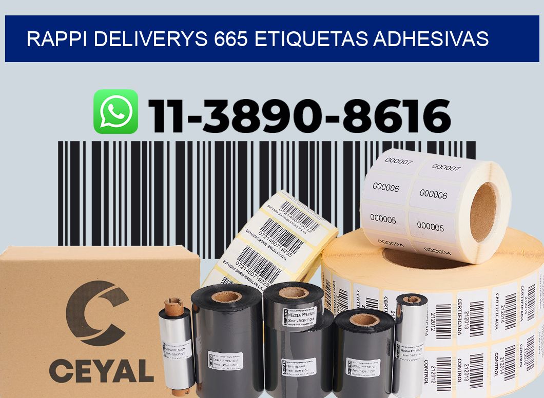 rappi deliverys 665 etiquetas adhesivas