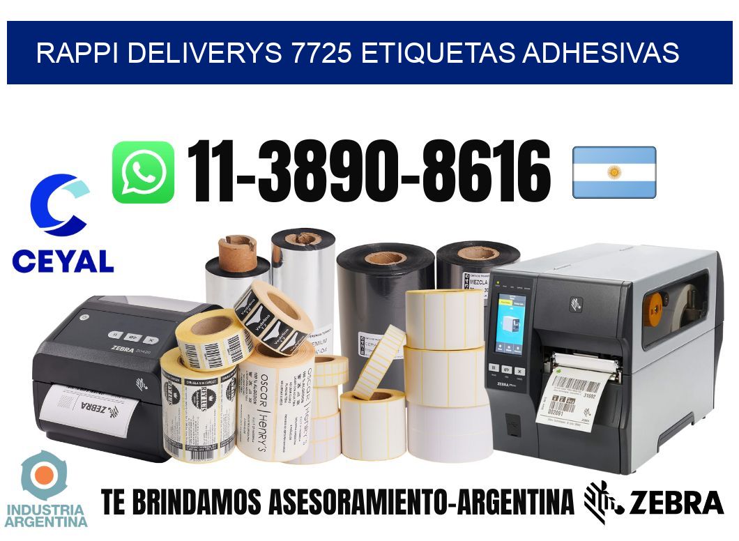 rappi deliverys 7725 etiquetas adhesivas