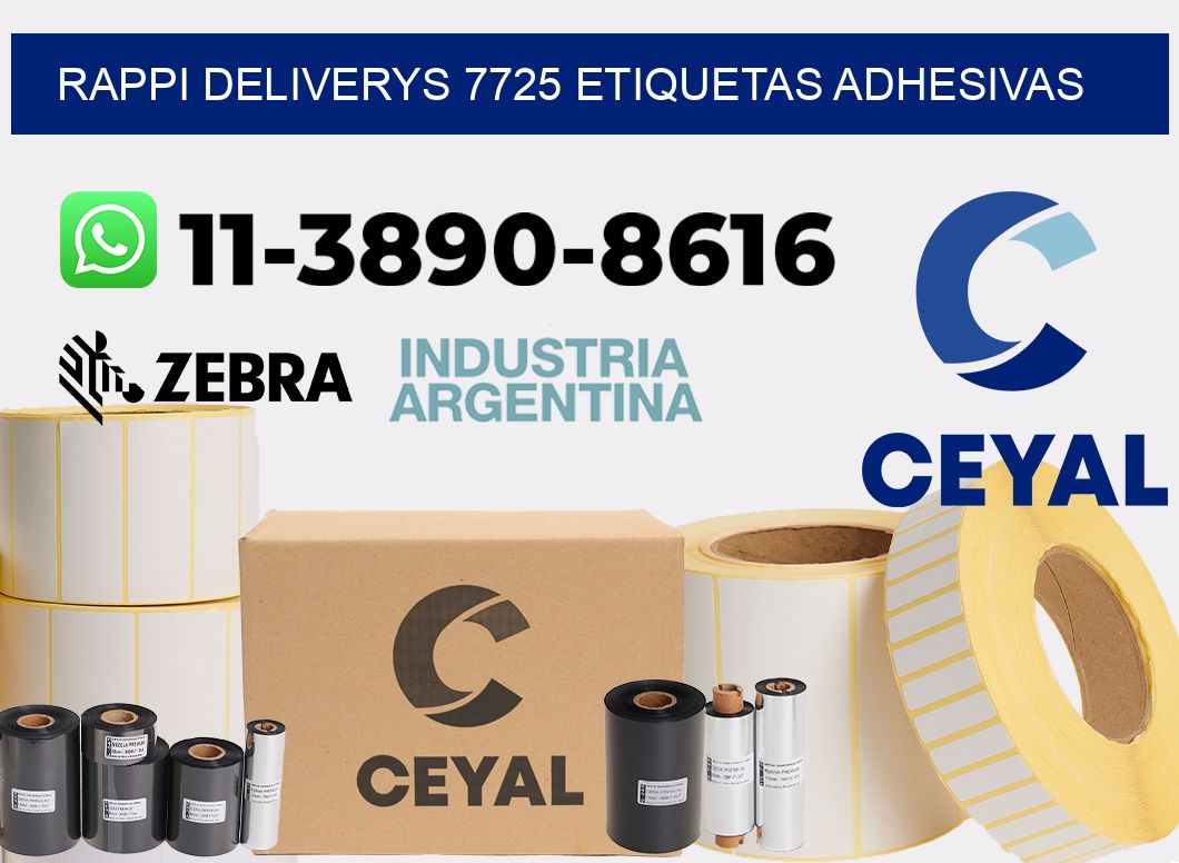 rappi deliverys 7725 etiquetas adhesivas