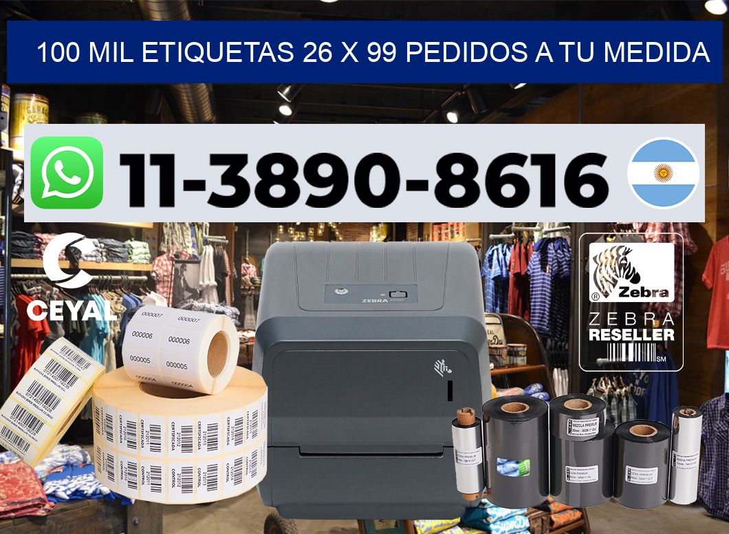 100 mil etiquetas 26 x 99 Pedidos a tu medida
