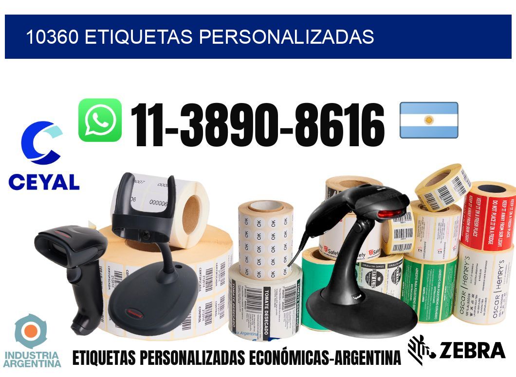 10360 etiquetas personalizadas