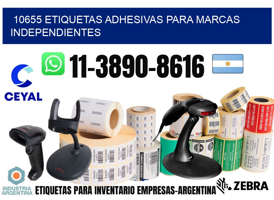 10655 Etiquetas adhesivas para marcas independientes