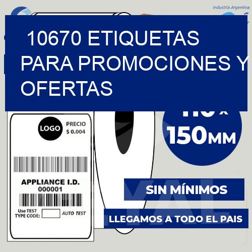 10670 Etiquetas para promociones y ofertas