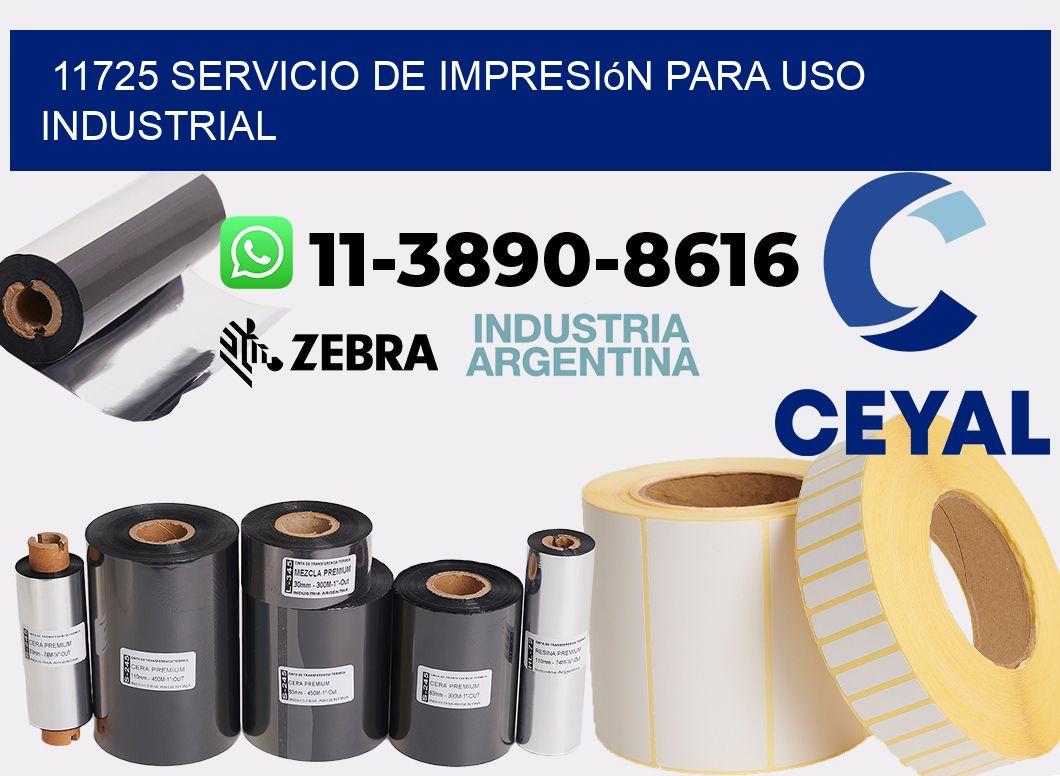 11725 Servicio de impresión para uso industrial