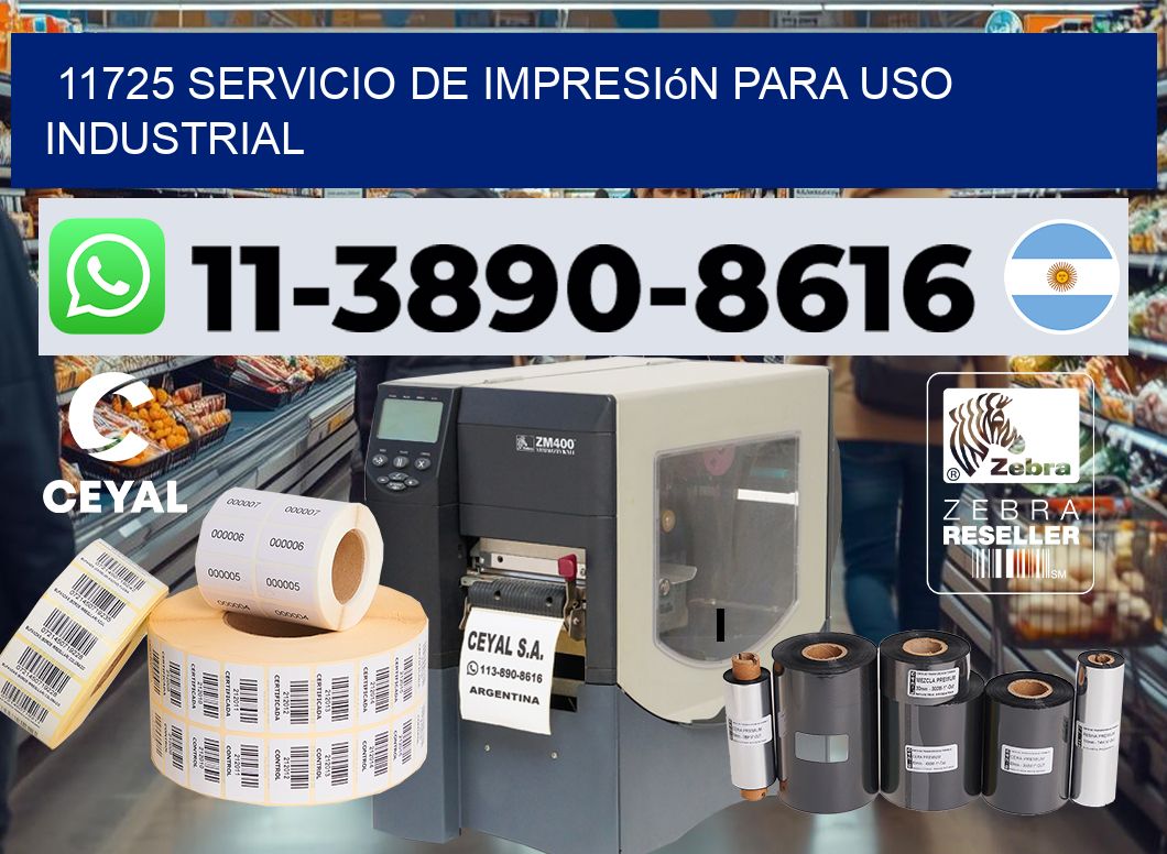 11725 Servicio de impresión para uso industrial