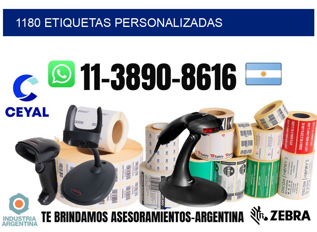 1180 etiquetas personalizadas