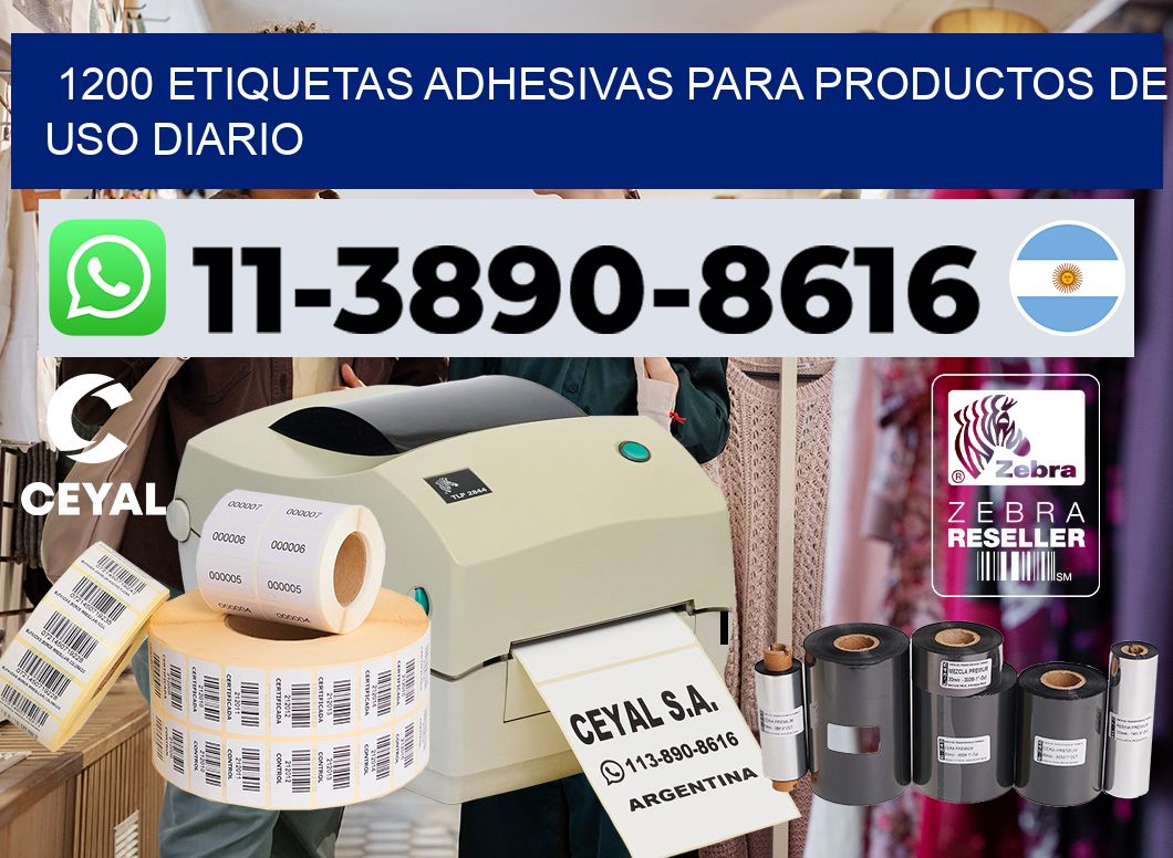 1200 Etiquetas adhesivas para productos de uso diario