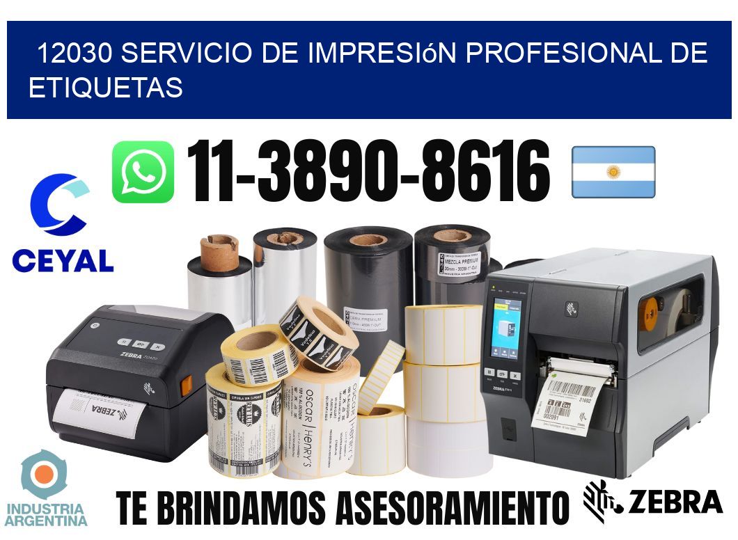 12030 Servicio de impresión profesional de etiquetas