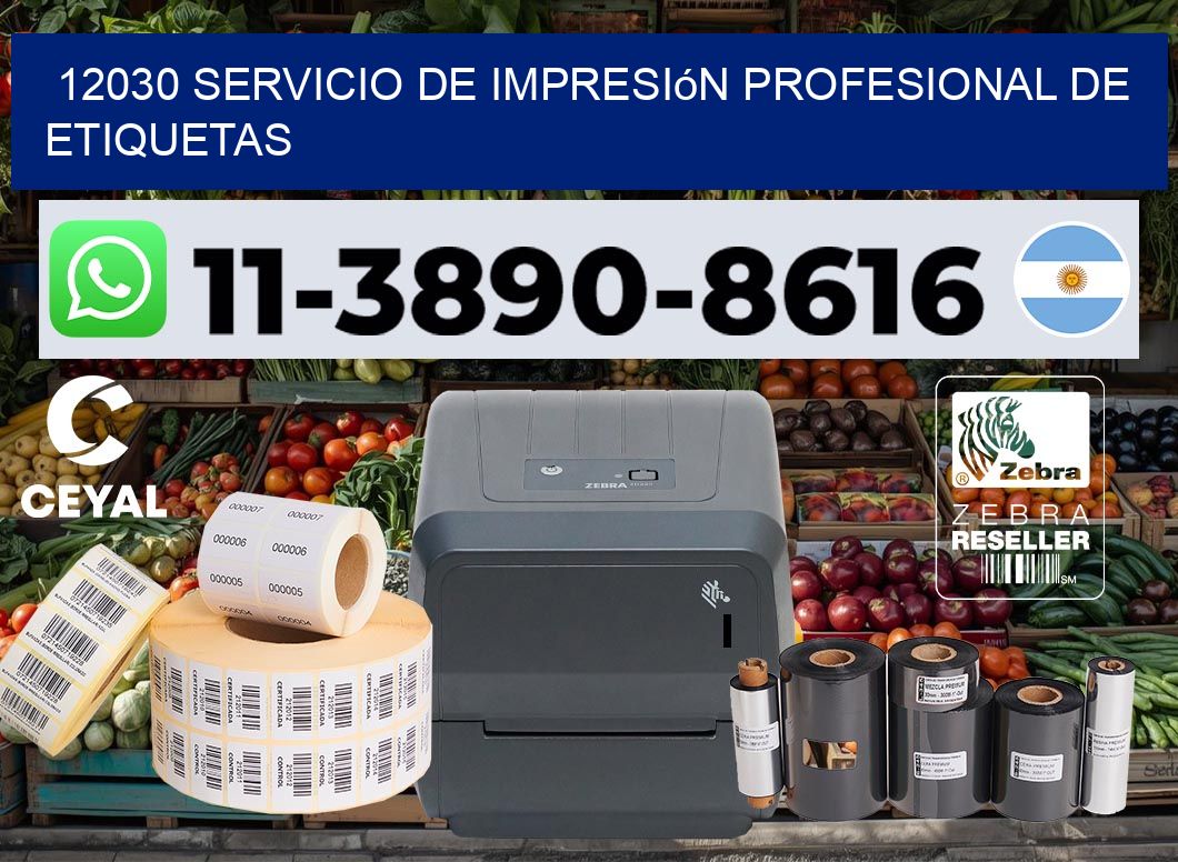 12030 Servicio de impresión profesional de etiquetas