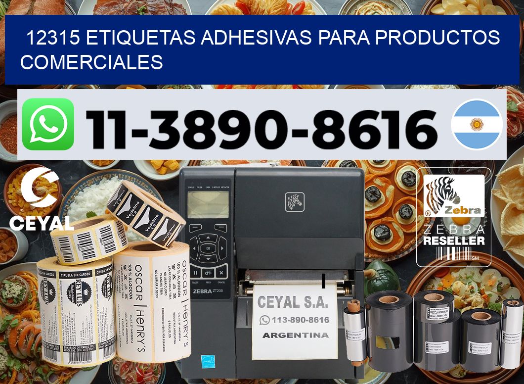 12315 Etiquetas adhesivas para productos comerciales