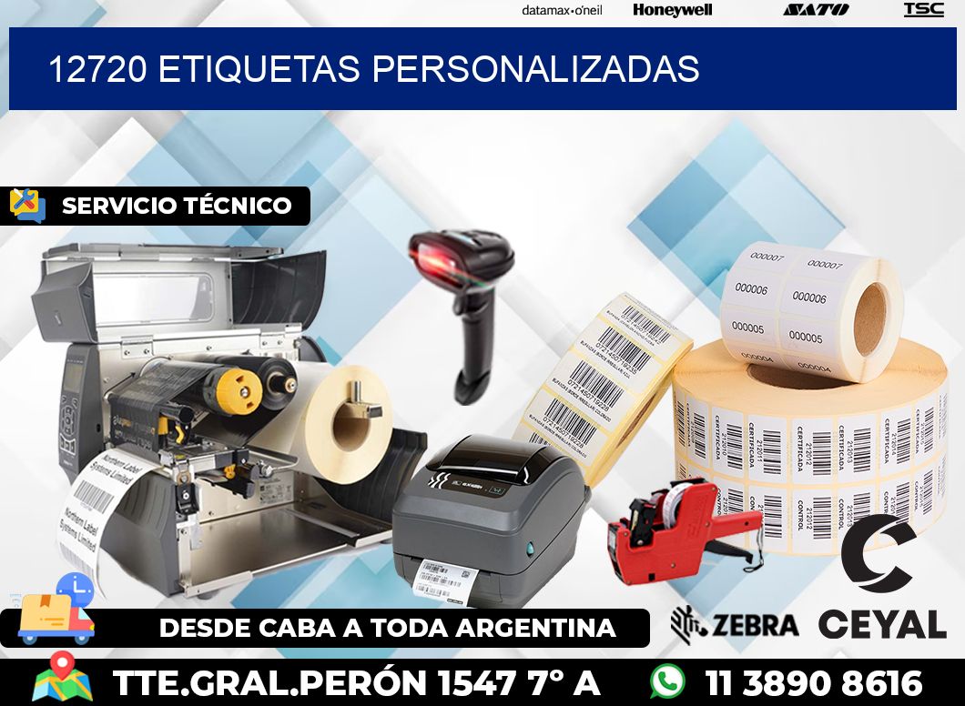 12720 etiquetas personalizadas