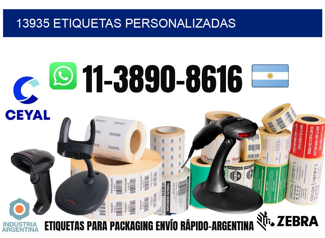 13935 etiquetas personalizadas