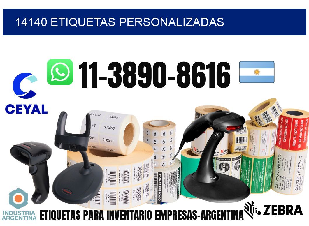 14140 etiquetas personalizadas