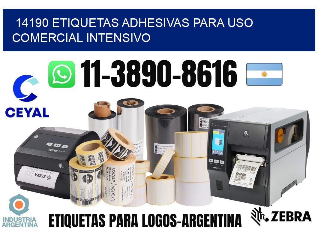 14190 Etiquetas adhesivas para uso comercial intensivo