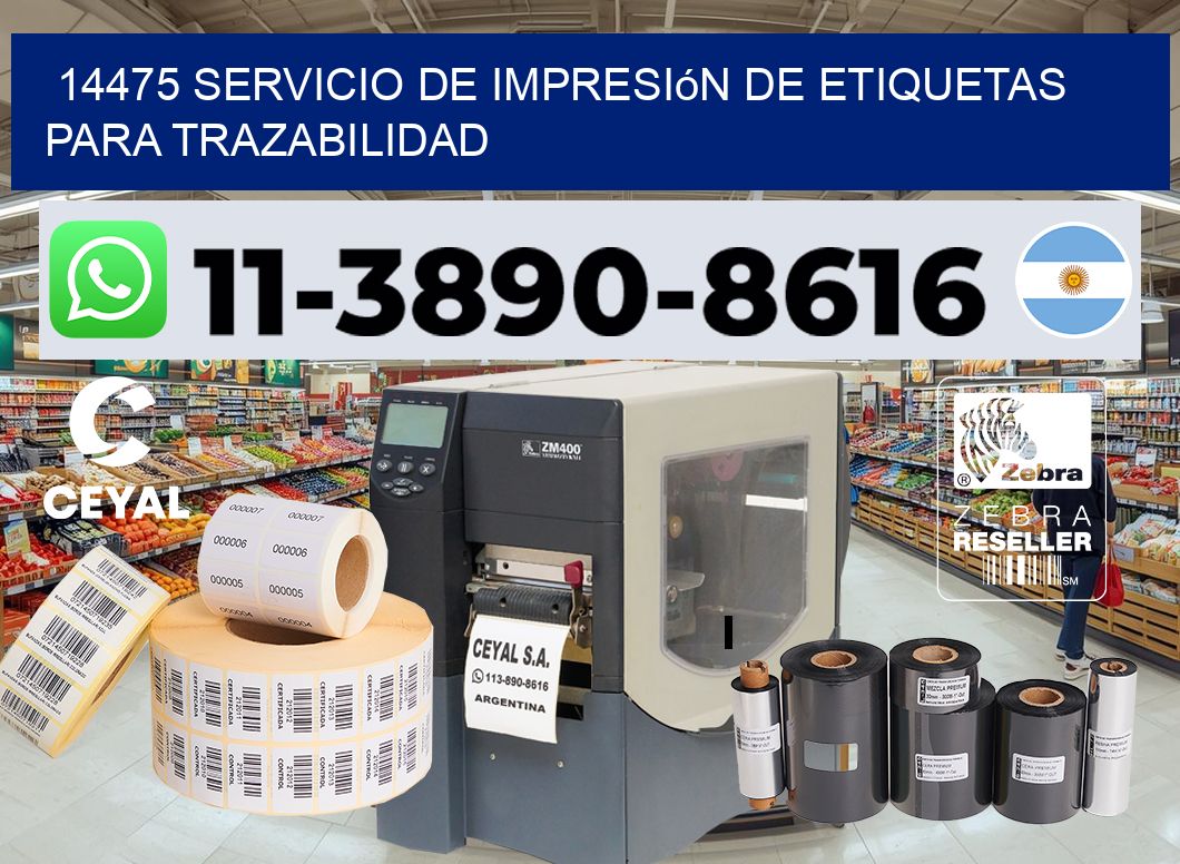 14475 Servicio de impresión de etiquetas para trazabilidad