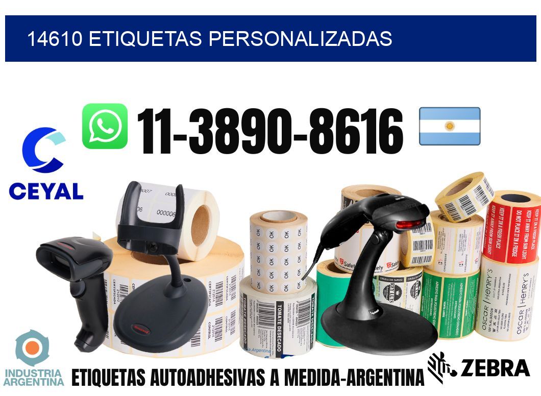 14610 etiquetas personalizadas