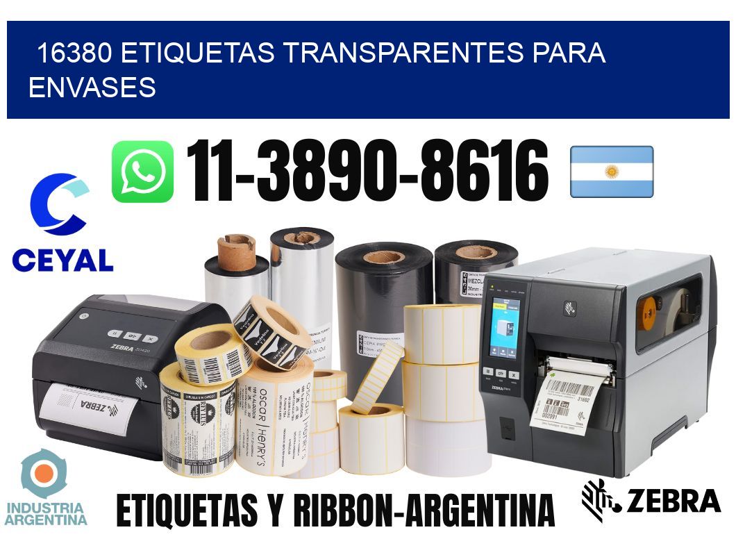 16380 Etiquetas transparentes para envases