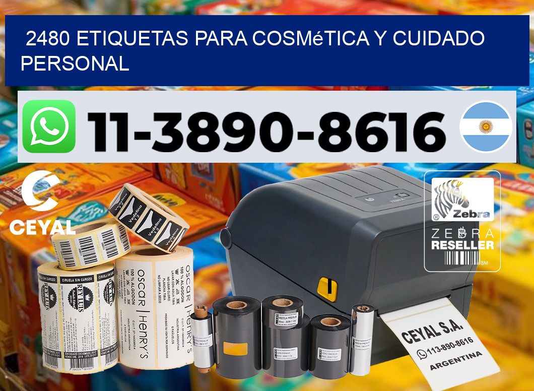2480 Etiquetas para cosmética y cuidado personal