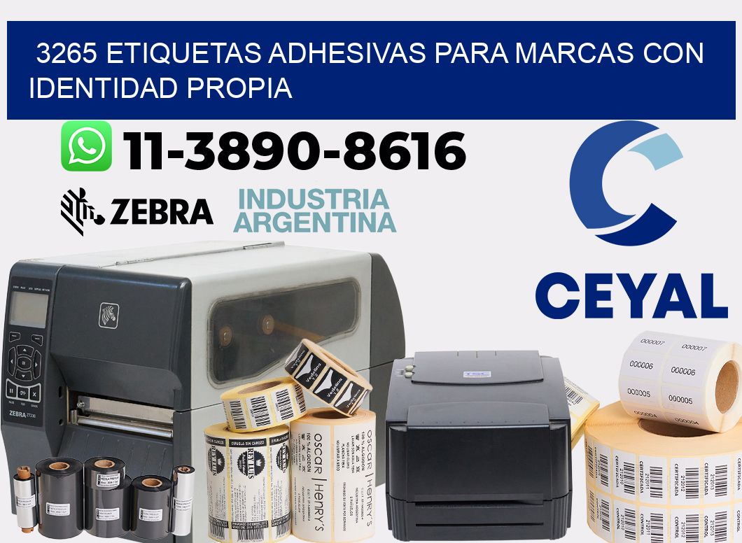 3265 Etiquetas adhesivas para marcas con identidad propia