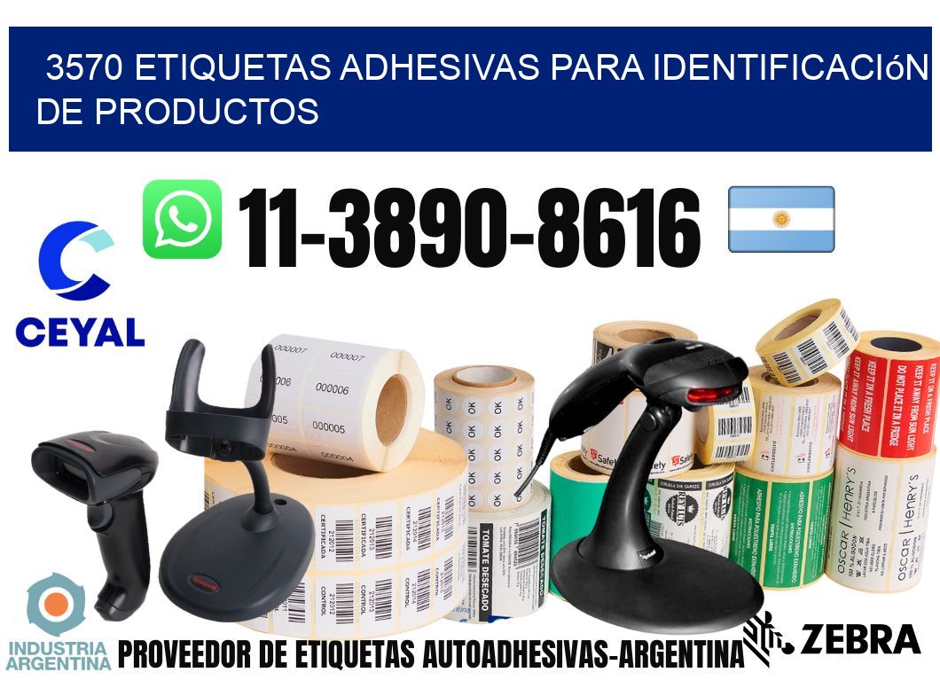 3570 Etiquetas adhesivas para identificación de productos