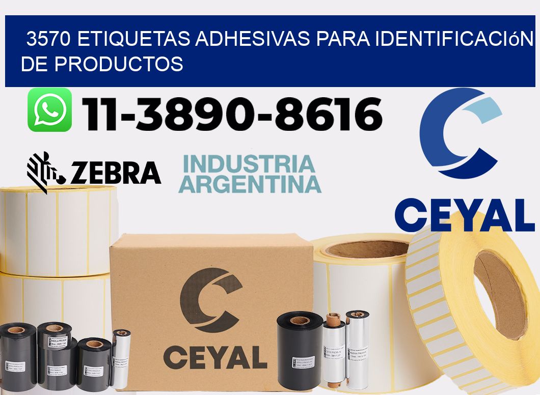 3570 Etiquetas adhesivas para identificación de productos