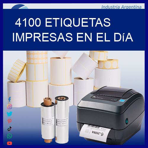 4100 Etiquetas impresas en el día