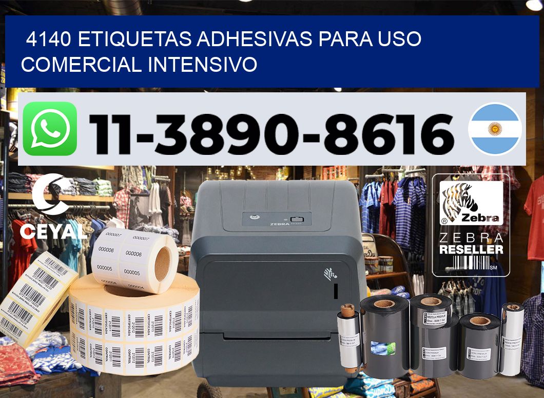 4140 Etiquetas adhesivas para uso comercial intensivo