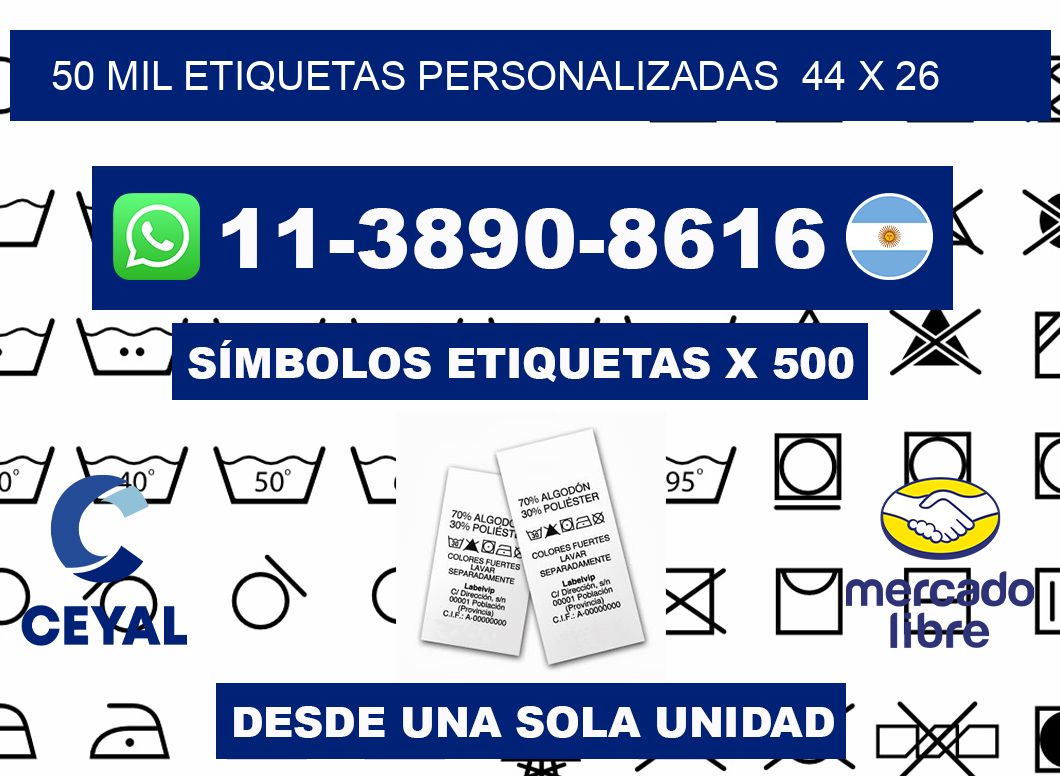 50 mil etiquetas personalizadas  44 x 26
