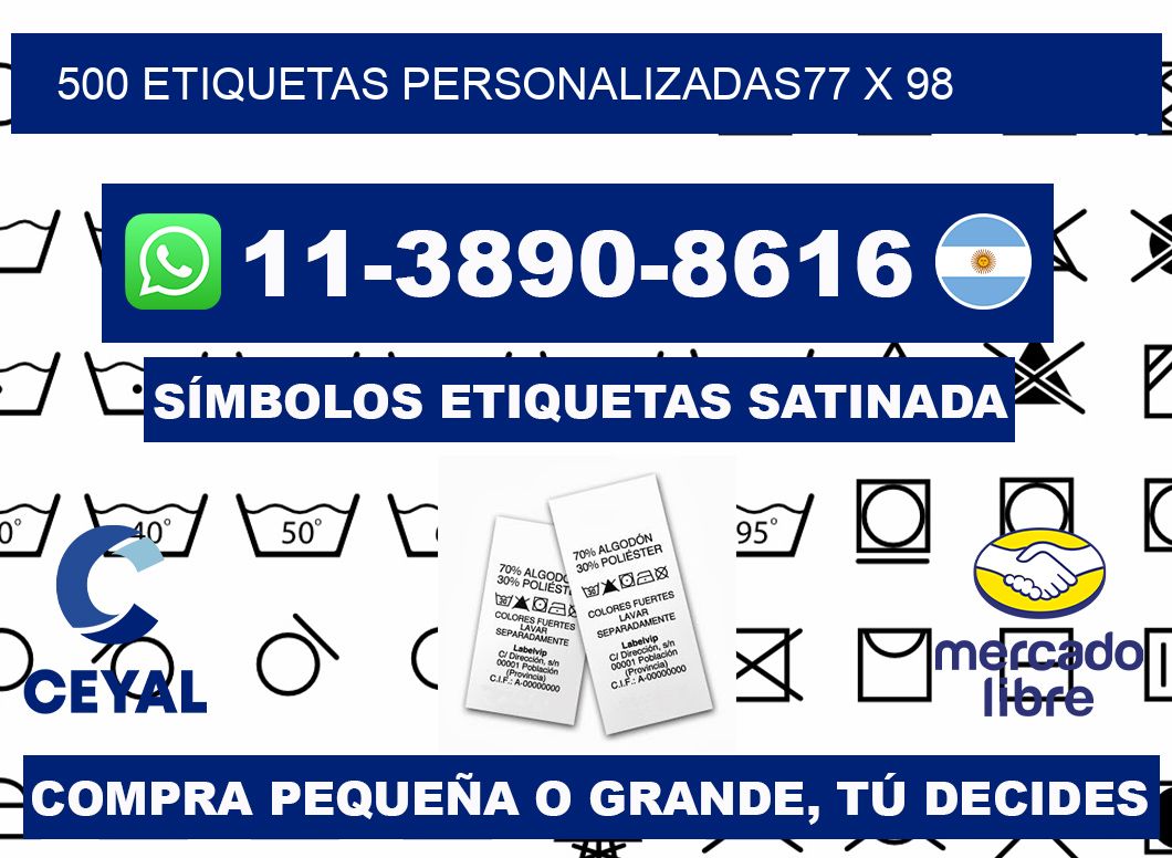 500 ETIQUETAS PERSONALIZADAS77 x 98