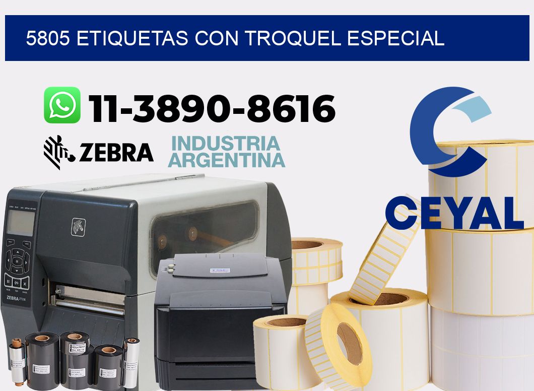 5805 Etiquetas con troquel especial