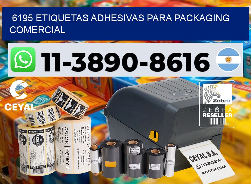 6195 Etiquetas adhesivas para packaging comercial