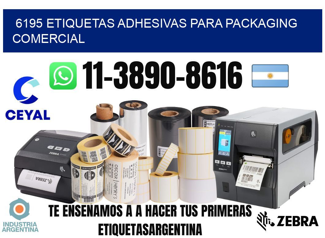 6195 Etiquetas adhesivas para packaging comercial