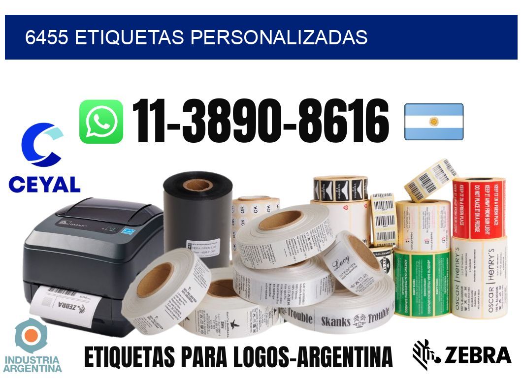 6455 etiquetas personalizadas