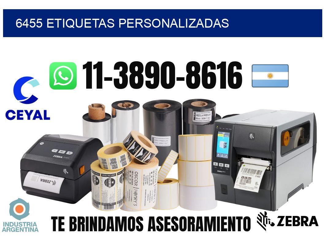6455 etiquetas personalizadas