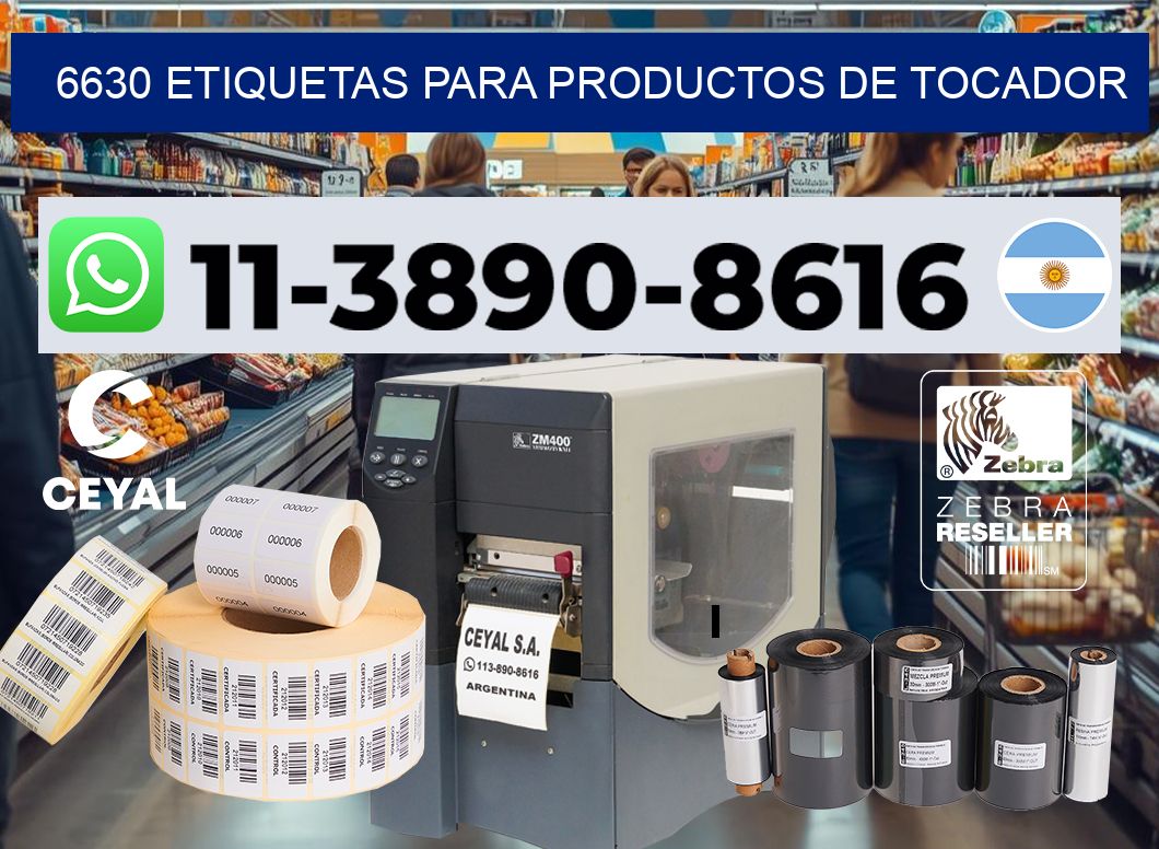 6630 Etiquetas para productos de tocador