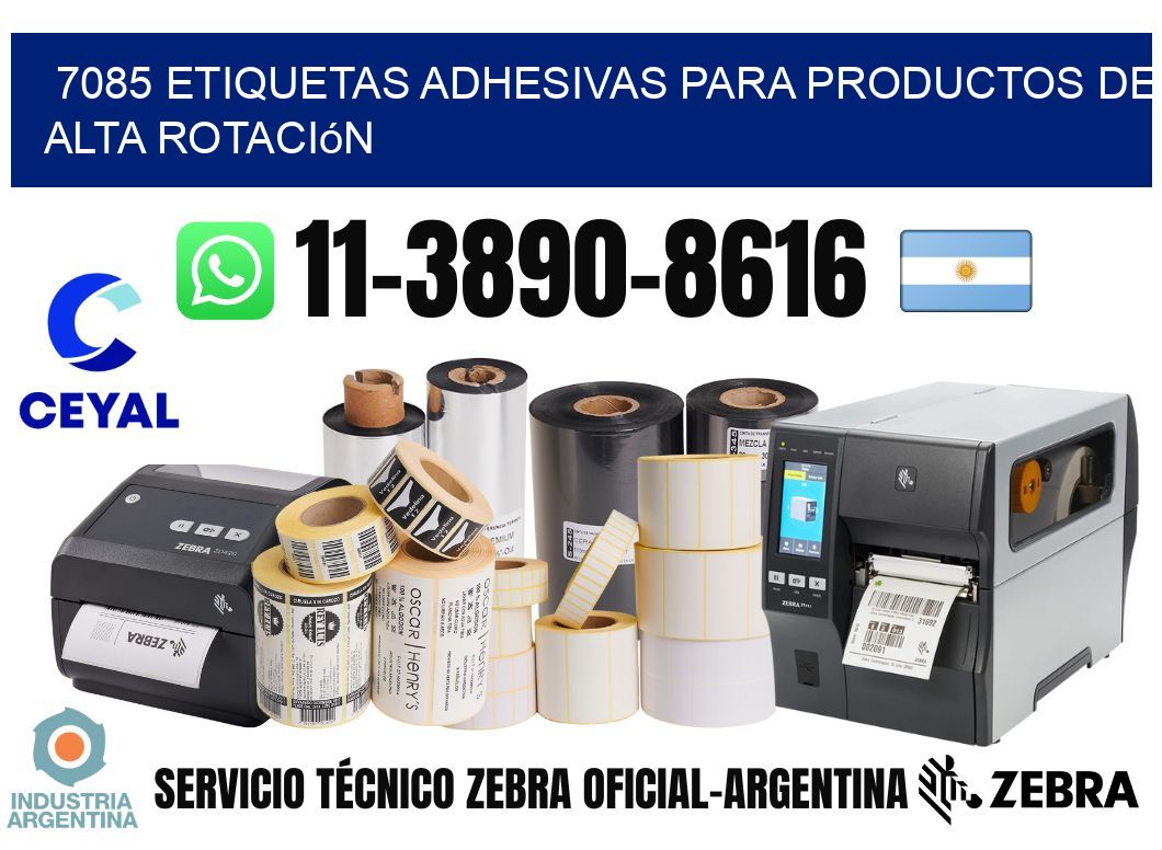 7085 Etiquetas adhesivas para productos de alta rotación