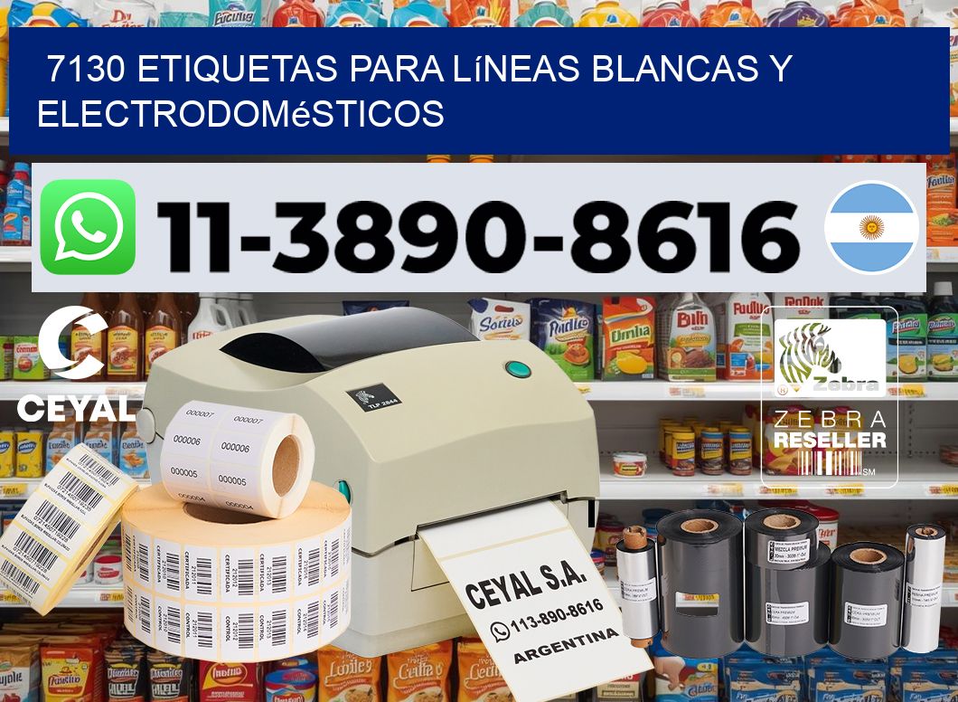 7130 Etiquetas para líneas blancas y electrodomésticos