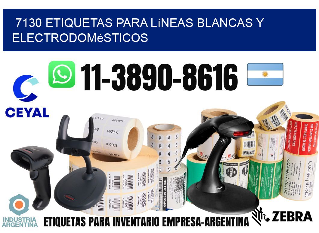 7130 Etiquetas para líneas blancas y electrodomésticos
