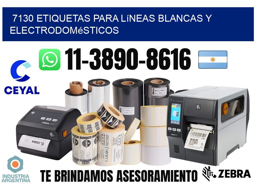 7130 Etiquetas para líneas blancas y electrodomésticos