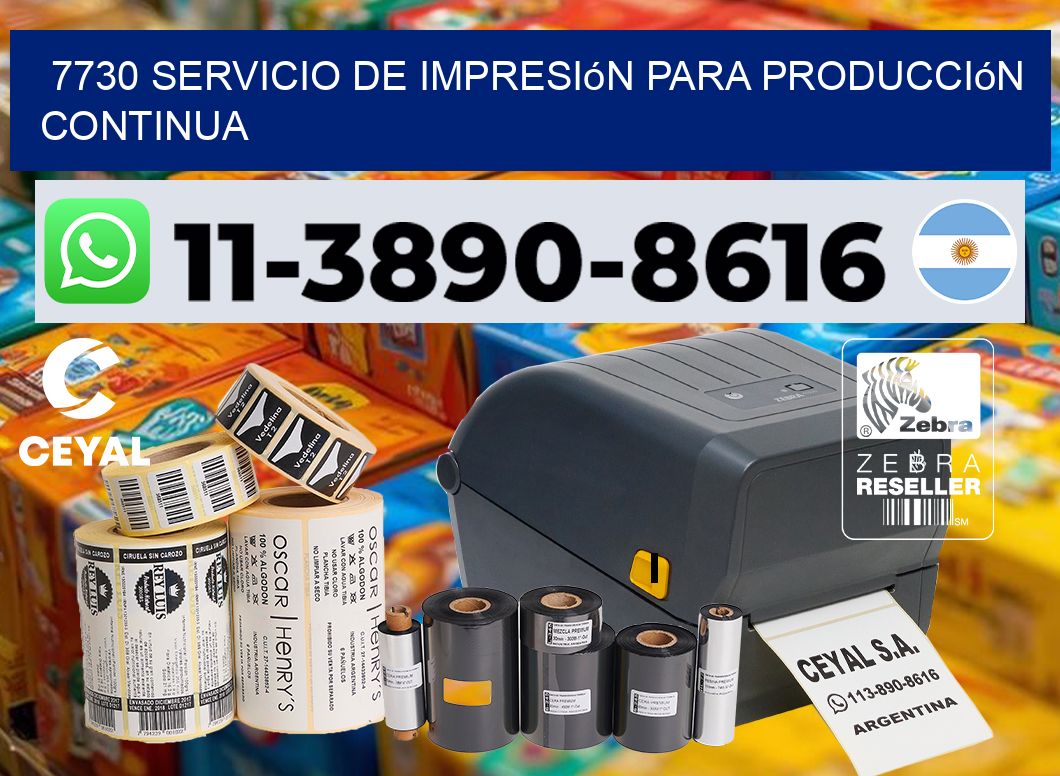 7730 Servicio de impresión para producción continua