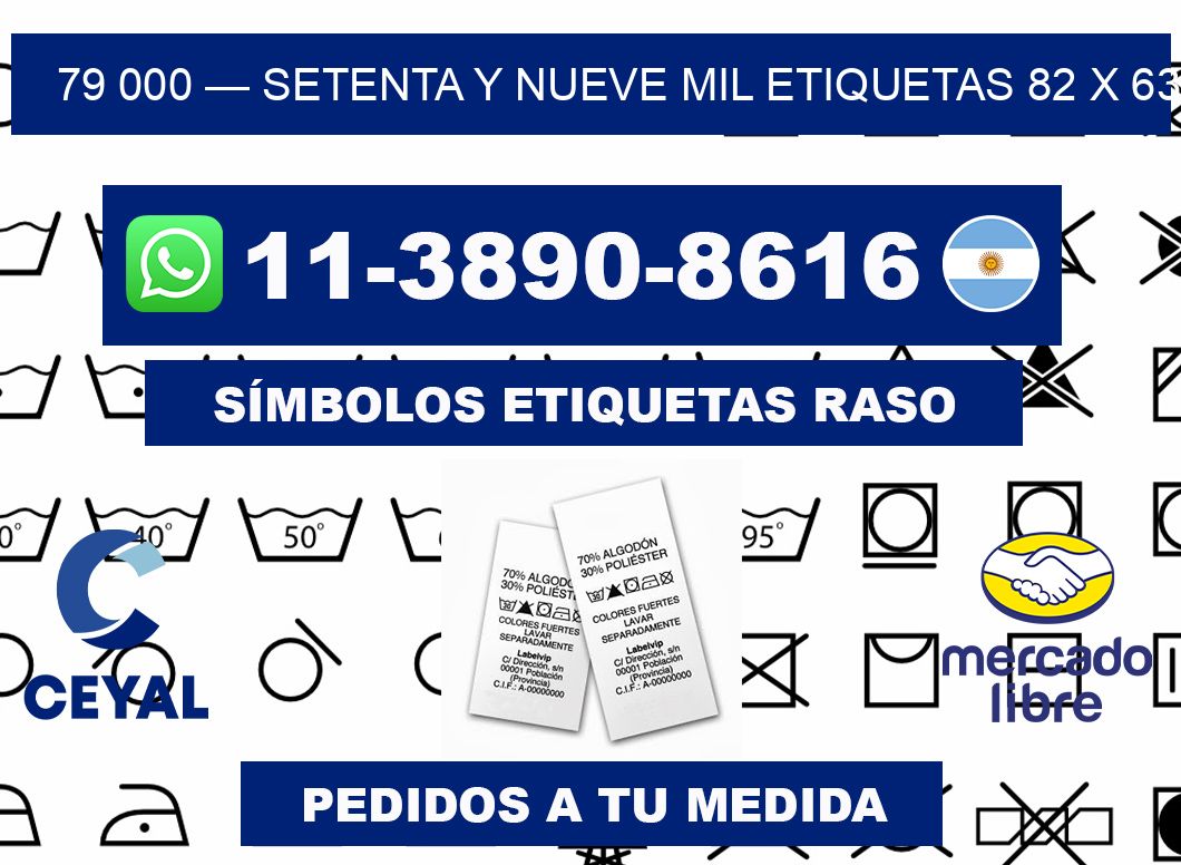 79 000 — setenta y nueve mil etiquetas 82 x 63