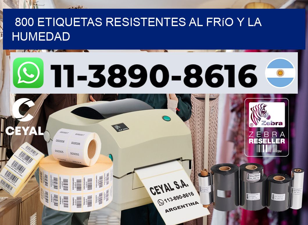 800 Etiquetas resistentes al frío y la humedad