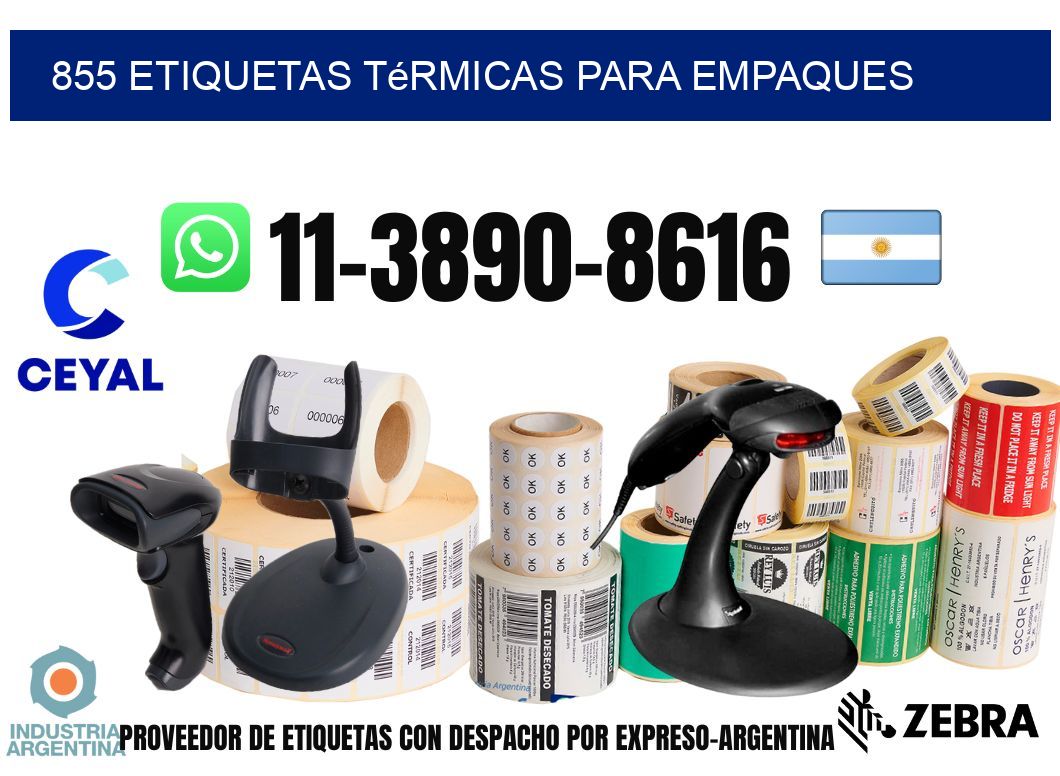 855 Etiquetas térmicas para empaques