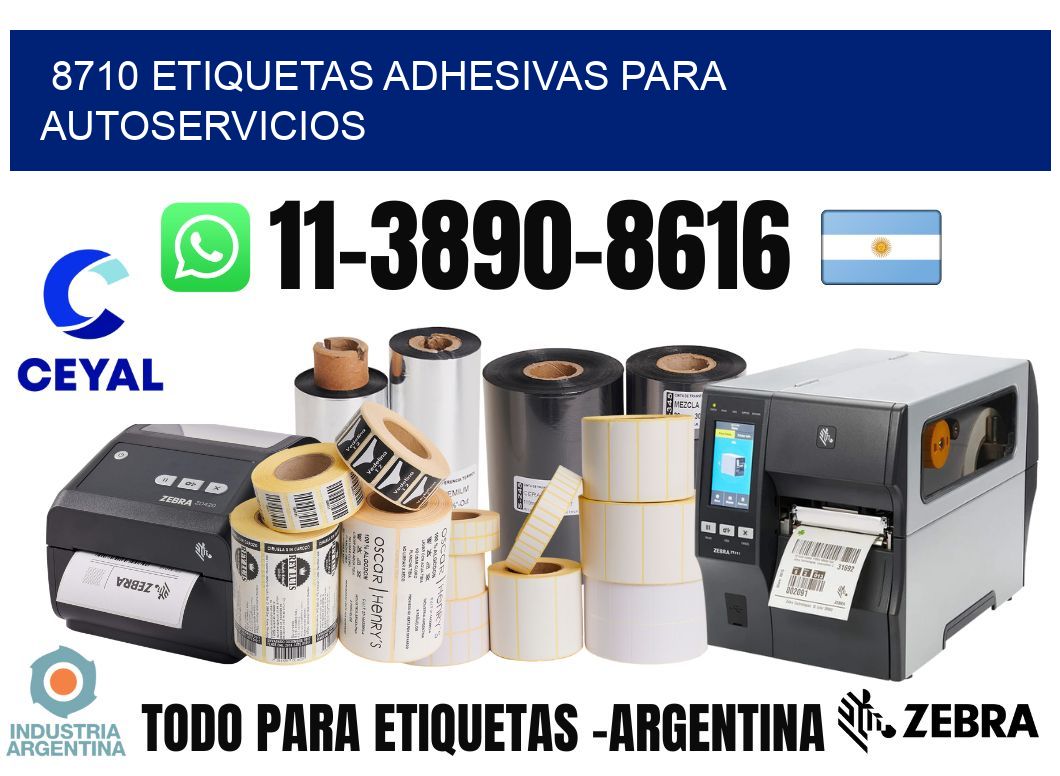 8710 Etiquetas adhesivas para autoservicios