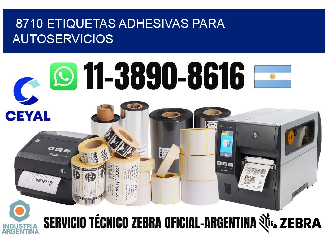 8710 Etiquetas adhesivas para autoservicios