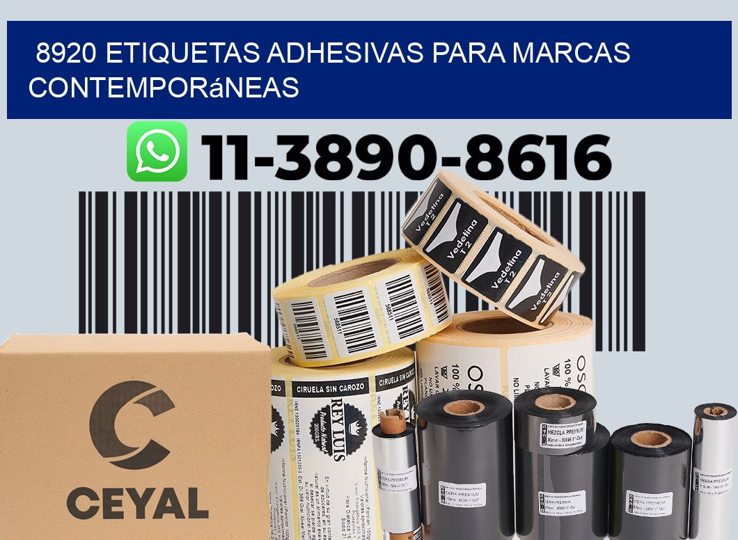 8920 Etiquetas adhesivas para marcas contemporáneas