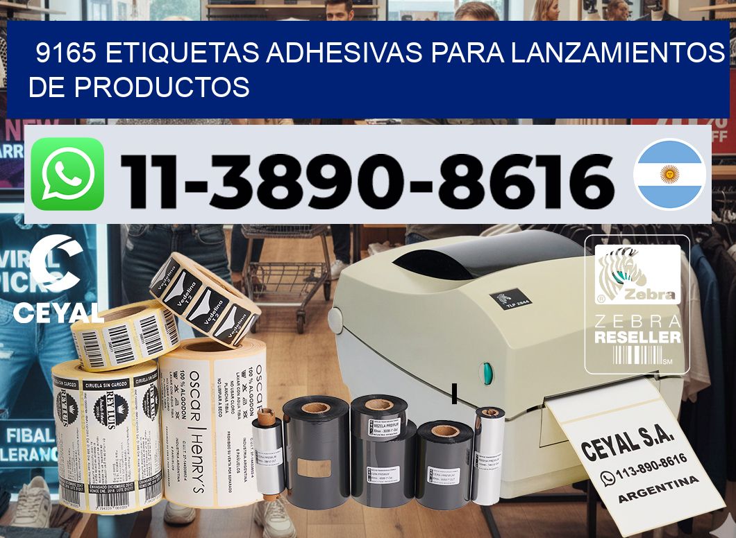 9165 Etiquetas adhesivas para lanzamientos de productos
